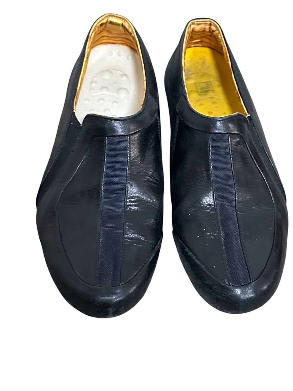 Vintage Y2K FILA Viceversa Black Leather Slip On Shoes Italy 6